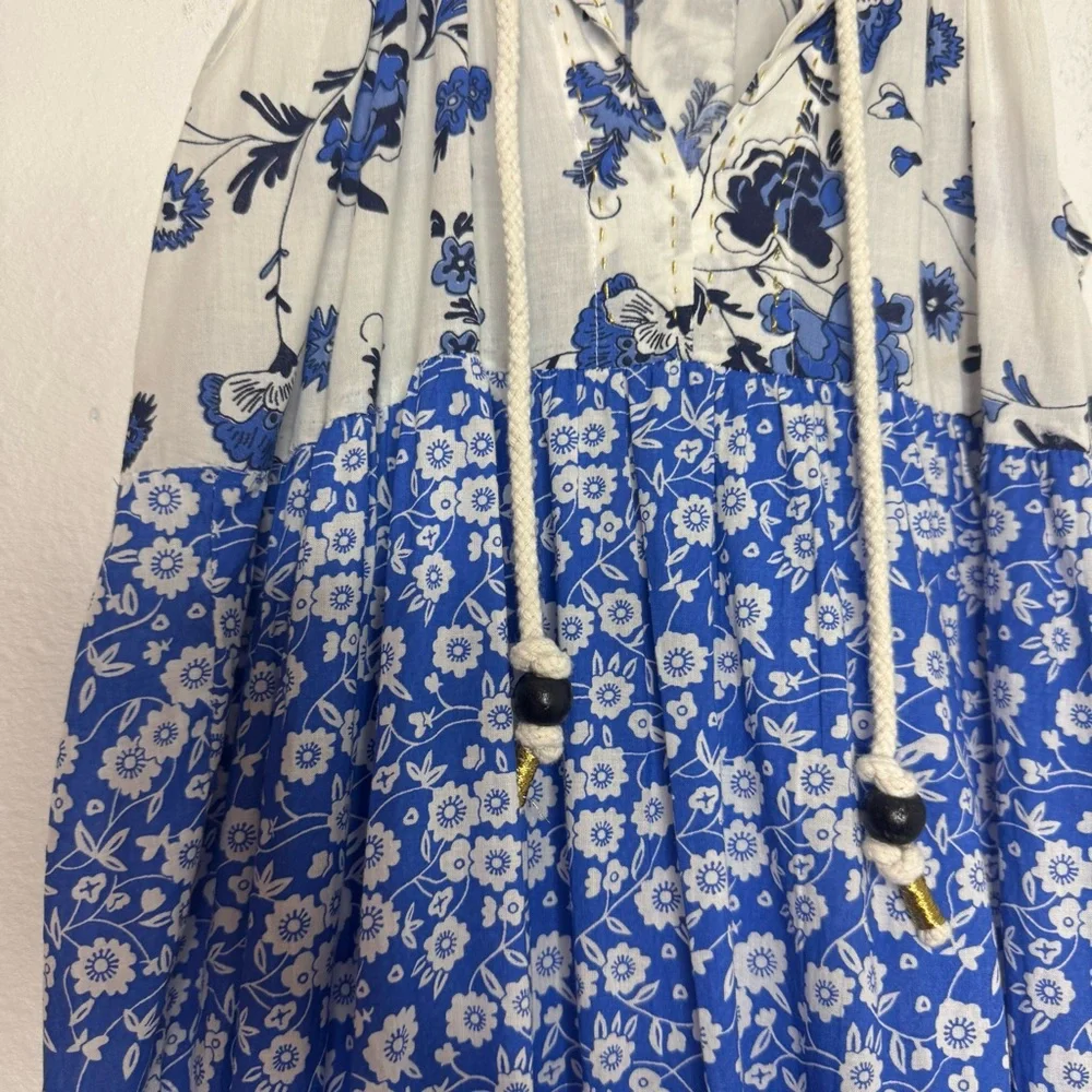 Ro's Garden Provence Blue‎ Sofia Maxi Dress